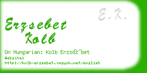 erzsebet kolb business card